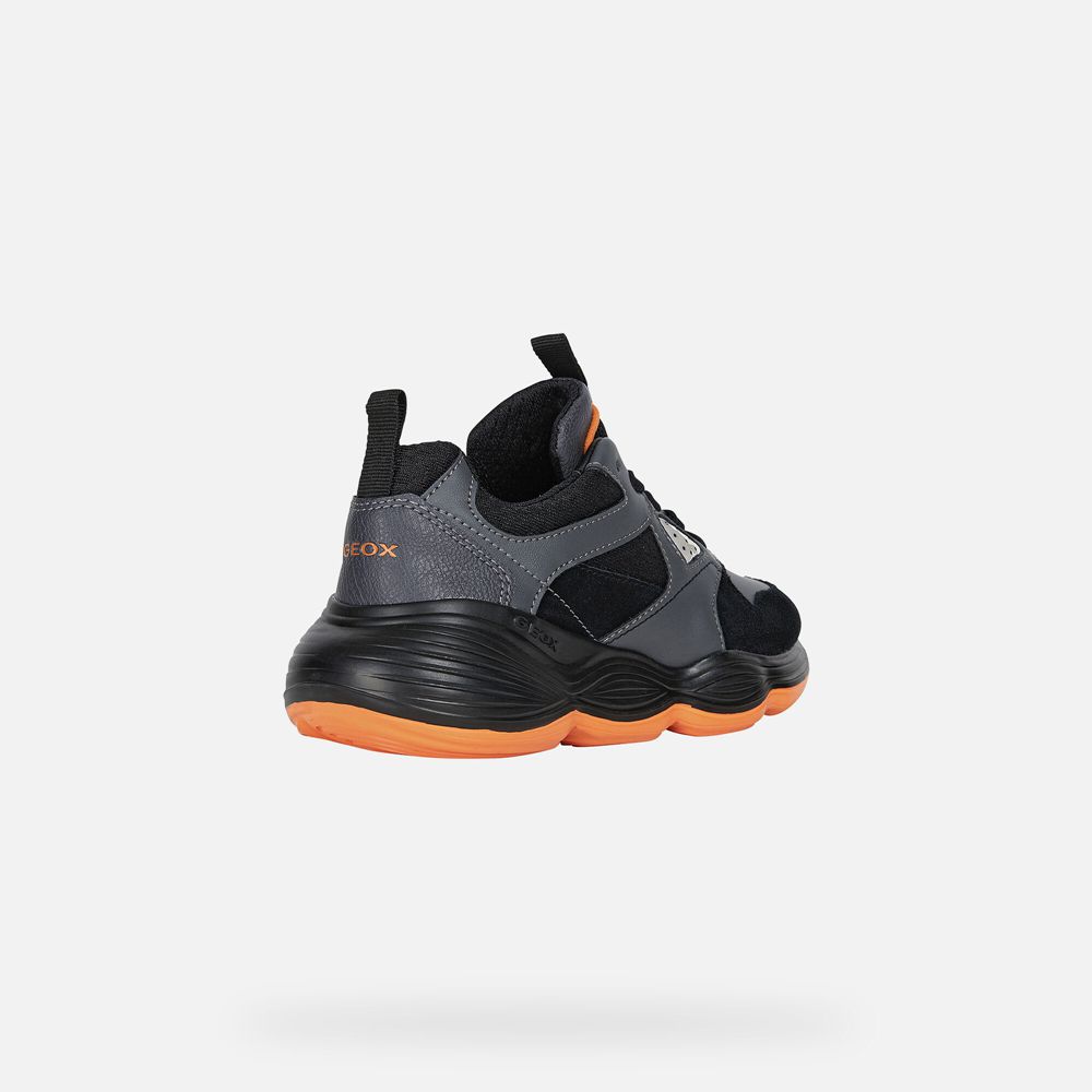 Geox Sneakers Black/Orange Bubblex - Geox Boys Shoes - ILHJGV573